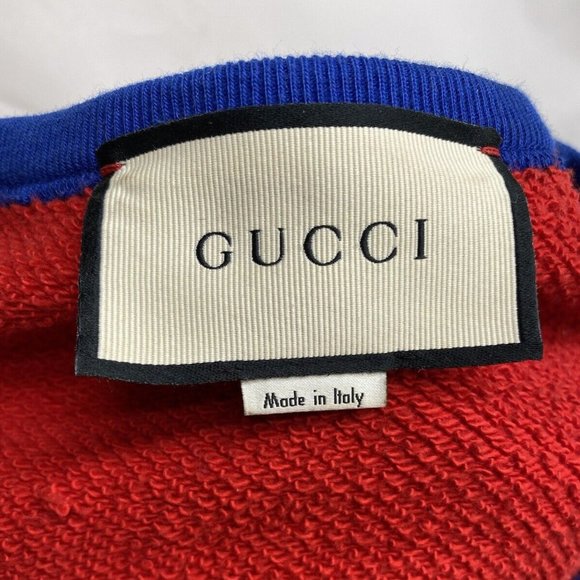 100% Auth GUCCI Oversize Sweatshirt Men's with Gucci Logo Size XS - Picture 2 of 9